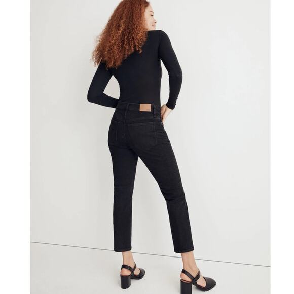 NWOT Madewell The MId-Rise Perfect Vintage Jeans in Clean Black Wash Size 25 - Picture 2 of 16